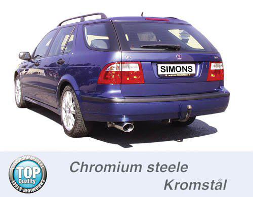 Sportovní výfuk Simons – SAAB 9-5 Turbo 2.0/2.3 (2002–2010) - 064-H6