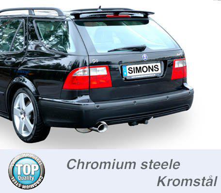 Sportovní výfuk Simons – SAAB 9-5 Turbo 2.0/2.3 (2006–2010) / 9-5 Aero (2004–2010) - 064-H7