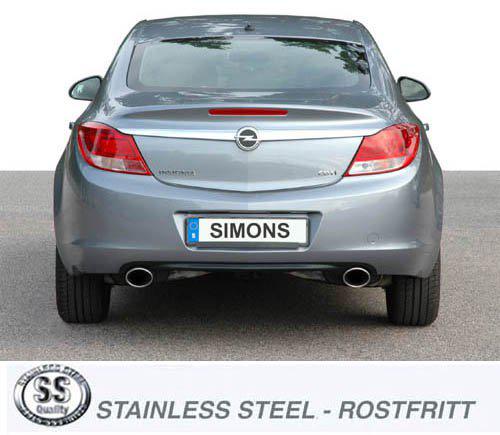 Sportovní výfuk Simons – OPEL Insignia 2WD 1.6T/2.0T/2.8T (2009–2017) - 081DH0ZR