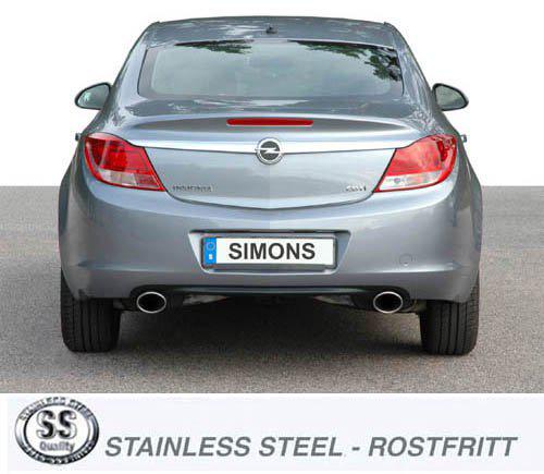 Sportovní výfuk Simons – OPEL Insignia 2WD 2.0 Diesel 81/96/118 kW (2009–2017) - 081DHAZR