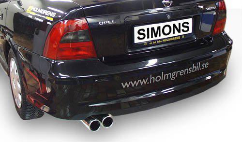 Sportovní zadní tlumič Simons – OPEL Vectra B 1.6-8V/1.6-16V/2.0-16V/2.2-16V/2.5-24V (1995–2002) - 082-BD