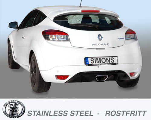 Sportovní výfuk Simons – RENAULT Mégane III 2.0 RS 250/265/275 (2010–2016) - 0R8-H0R