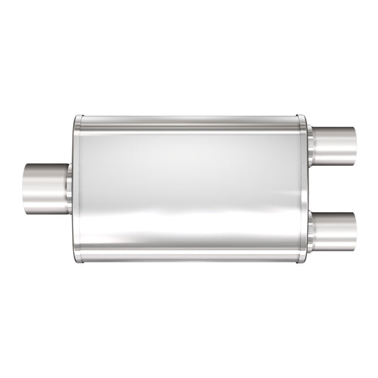Tlumič výfuku MagnaFlow XL oválný 4 × 9 × 14″, vícekomorový, středový vstup / dvojitý výstup