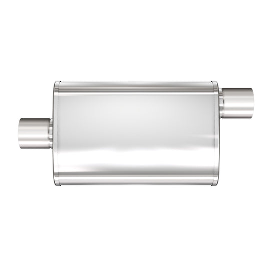 Tlumič výfuku MagnaFlow XL oválný 4 × 9 × 18″, vícekomorový, středový vstup / přesazený výstup