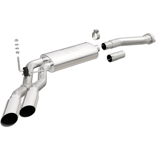 MagnaFlow Street Series cat-back výfuk – Ford F-150 5,0 (2011–2014), 2 dvoustěnné leštěné koncovky Ø 3,5″ rozděleně vzadu délky 9,5″, potrubí Ø 3″ - 15101