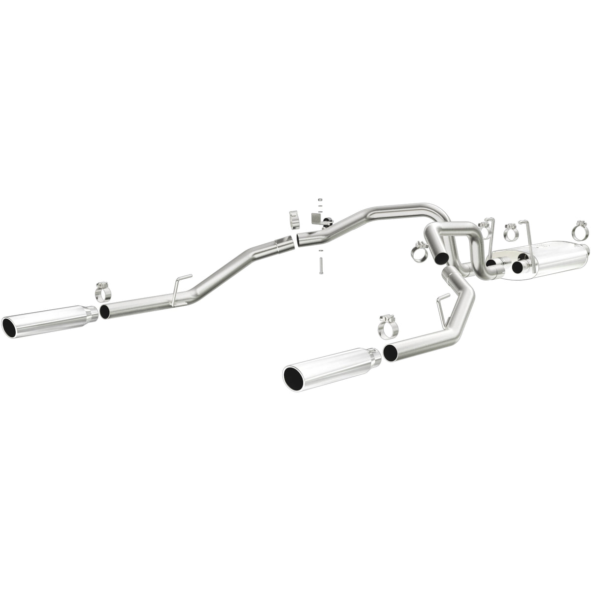 MagnaFlow Street Series cat-back výfuk – Ram 1500 (2011–2018) / Ram 1500 Classic 3,6 (2019–2021) a další, 2 leštěné koncovky rozděleně vzadu - 15249