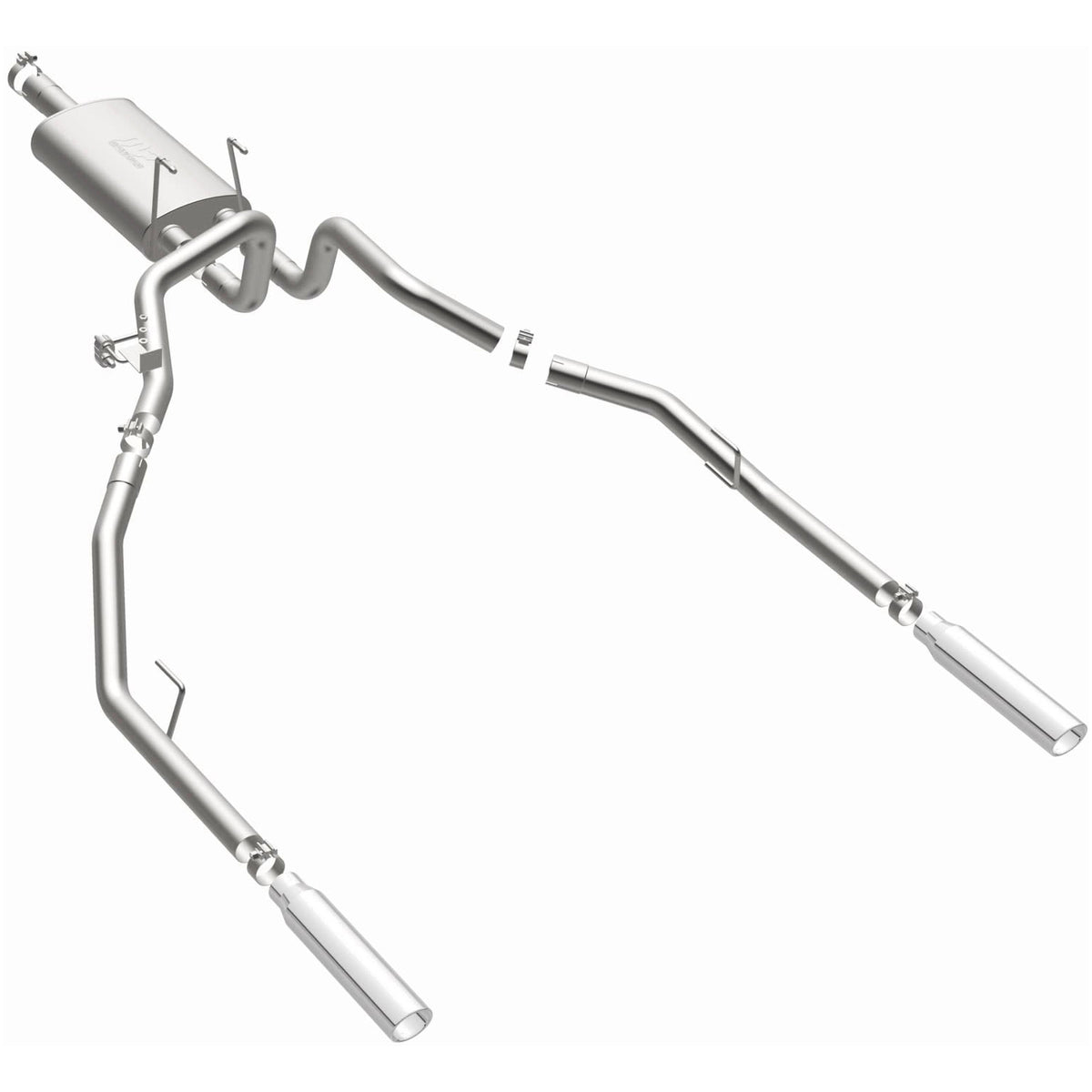 MagnaFlow Street Series cat-back výfuk – Ram 1500 (2011–2018) / Ram 1500 Classic 3,6 (2019–2021) a další, 2 leštěné koncovky rozděleně vzadu - 15249