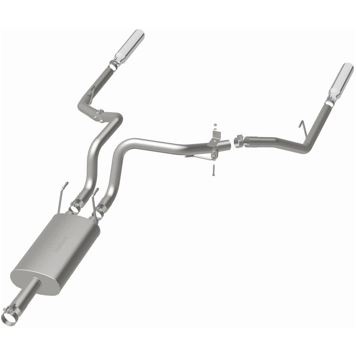 MagnaFlow Street Series cat-back výfuk – Ram 1500 (2011–2018) / Ram 1500 Classic 3,6 (2019–2021) a další, 2 leštěné koncovky rozděleně vzadu - 15249