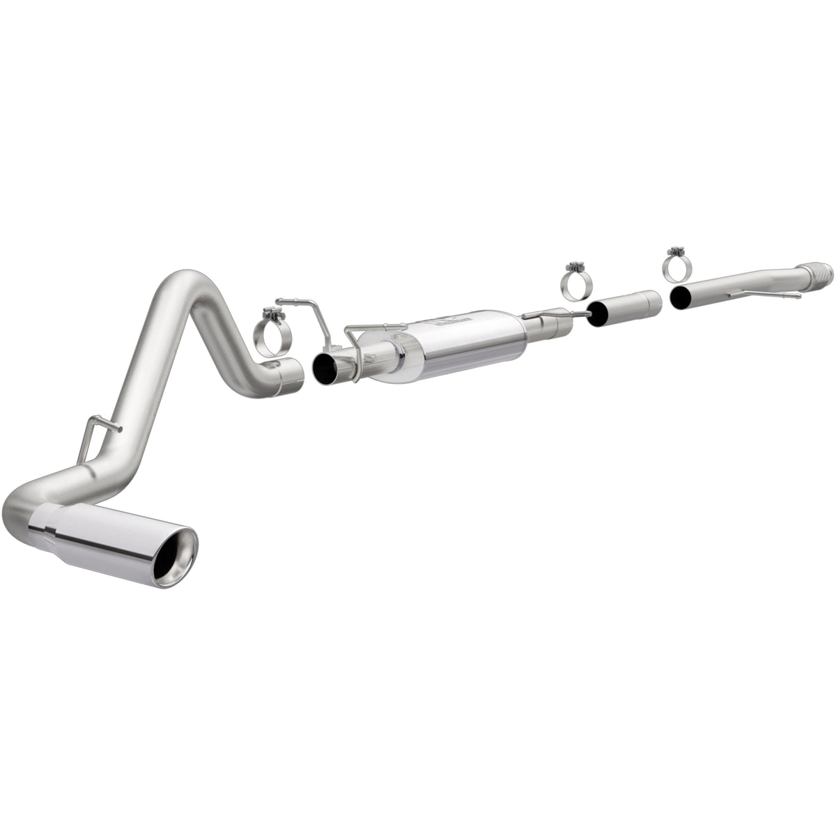MagnaFlow Street Series cat-back výfuk – Chevrolet Silverado 1500 (2014–2018) / GMC Sierra 1500 (2014–2018) a další, koncovka Ø 4″ vpravo vzadu