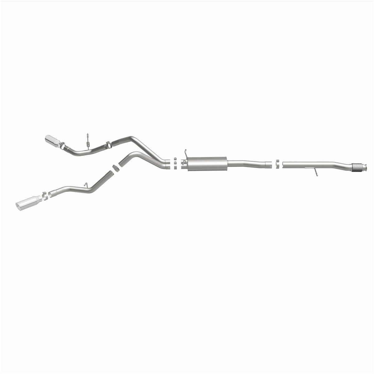 MagnaFlow Street Series cat-back výfuk – Chevrolet Silverado 1500 (2014–2018) / GMC Sierra 1500 (2014–2018) a další, 2 koncovky rozděleně za zadními koly