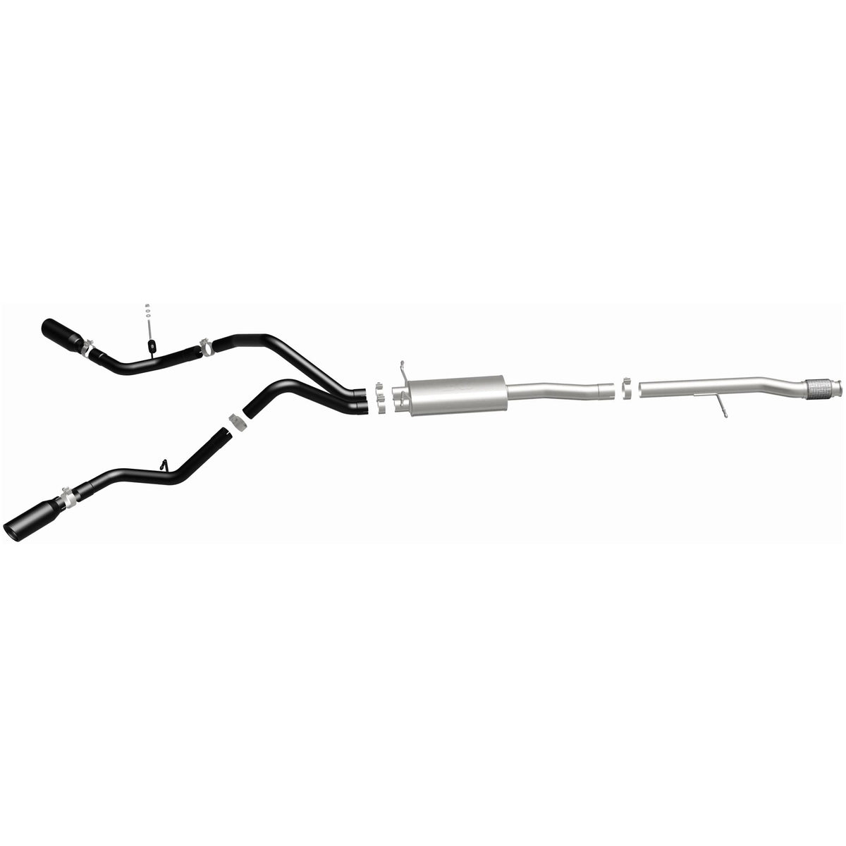MagnaFlow Street Series cat-back výfuk – Chevrolet Silverado 1500 (2014–2018) / GMC Sierra 1500 (2014–2018) a další, 2 koncovky rozděleně za zadními koly