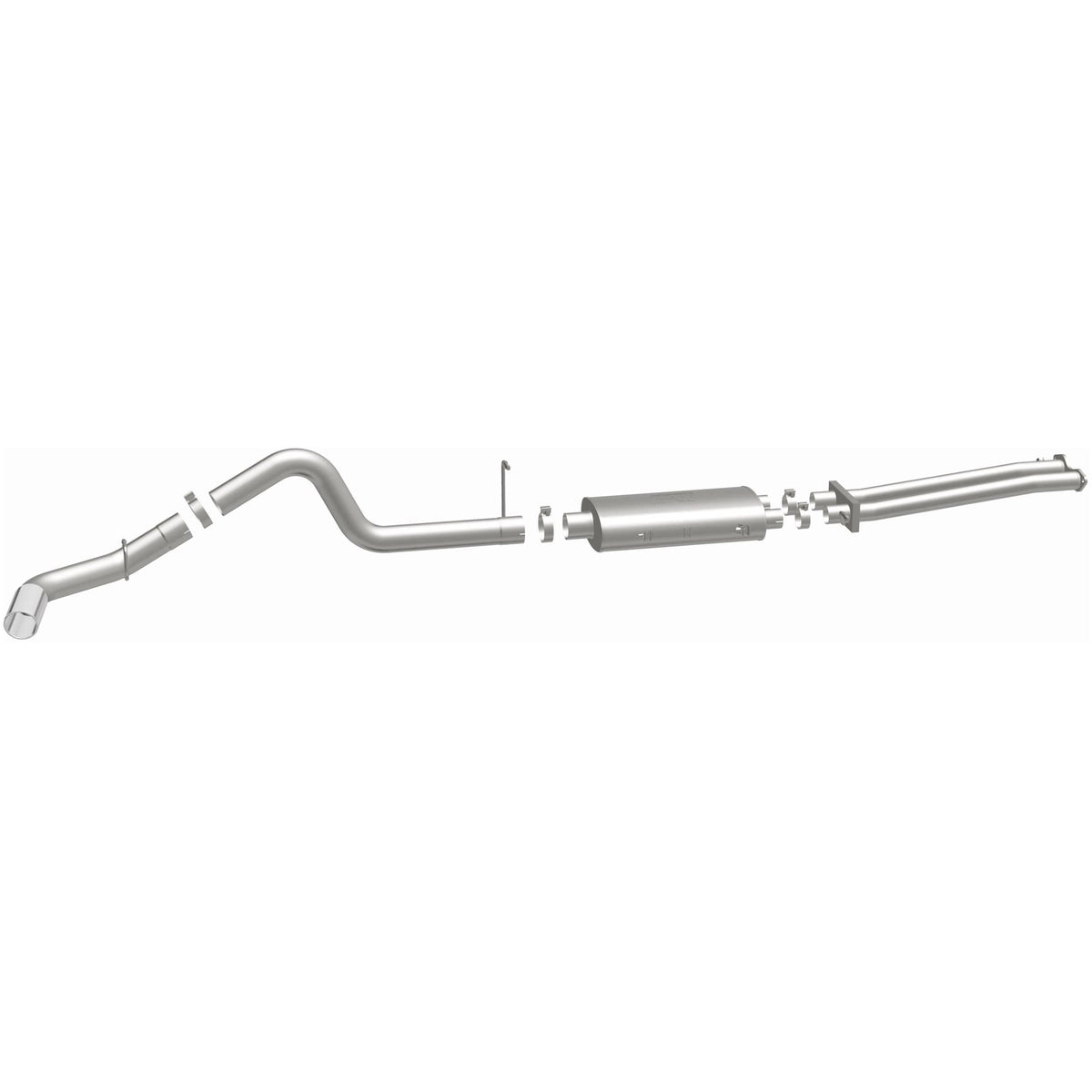 MagnaFlow Street Series cat-back výfuk – Chevrolet C1500 5,7 (1996–1998) / Chevrolet K1500 5,7 (1996–1998) a další, leštěná koncovka Ø 4″, potrubí Ø 2,5″ - 15602