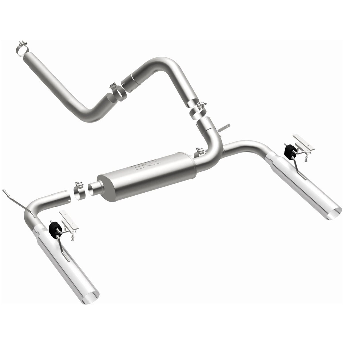 MagnaFlow Street Series cat-back výfuk – Chevrolet Camaro / Pontiac Firebird 5,7 (1998–2002), 2 koncovky rozděleně vzadu - 15684