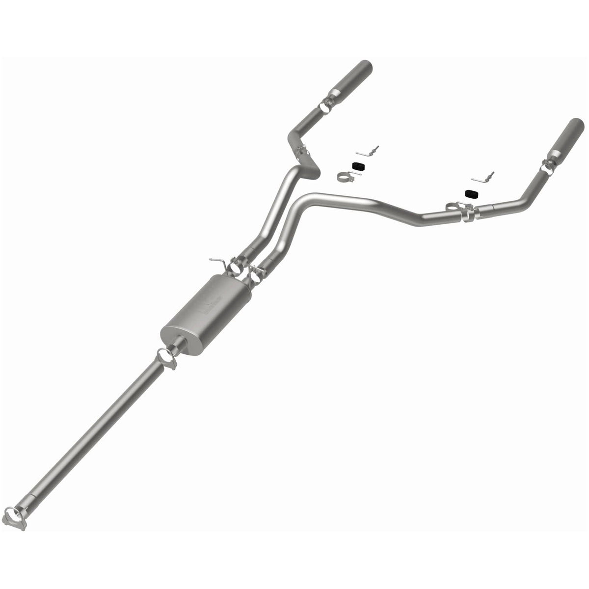 MagnaFlow Street Series cat-back výfuk – Ford F-150 (1997–2003) / Ford F-150 Heritage (2004), 2 leštěné koncovky Ø 3,5″ rozděleně vzadu, potrubí Ø 2,5″ - 15749
