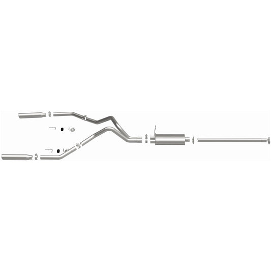 MagnaFlow Street Series cat-back výfuk – Ford F-150 (1997–2003) / Ford F-150 Heritage (2004), 2 leštěné koncovky Ø 3,5″ rozděleně vzadu, potrubí Ø 2,5″ - 15749