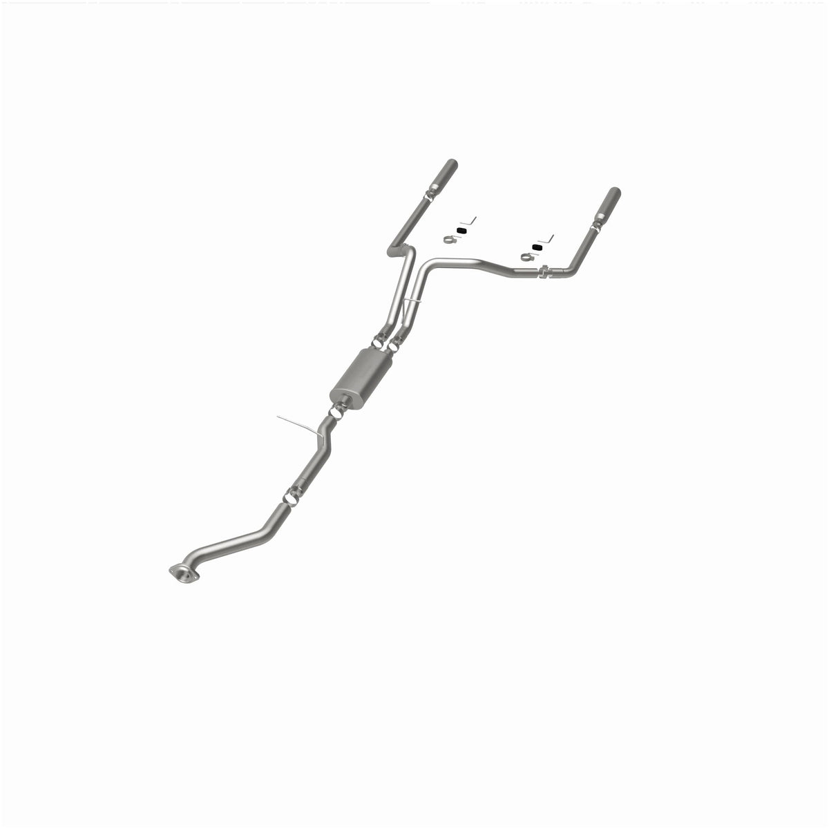 MagnaFlow Street Series cat-back výfuk – Chevrolet Silverado 1500 (1999–2002) / GMC Sierra 1500 (1999–2002), 2 jednostěnné leštěné koncovky rozděleně vzadu délky 18″, potrubí Ø 3″ - 15754