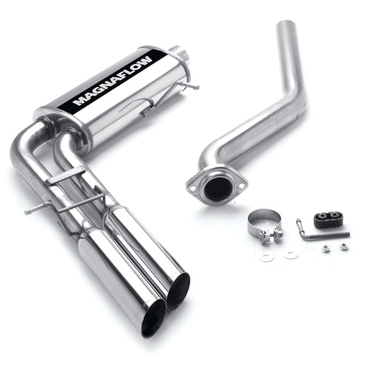 MagnaFlow Street Series cat-back výfuk – Chevrolet Silverado 1500 (2003–2006) / GMC Sierra 1500 (2003–2006) a další, 2 jednostěnné leštěné koncovky vpravo před zadním kolem - 15842