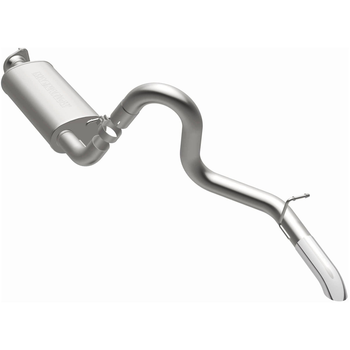 MagnaFlow Street Series cat-back výfuk – Jeep Wrangler (2000–2006), leštěná koncovka rovně vpravo vzadu - 15855