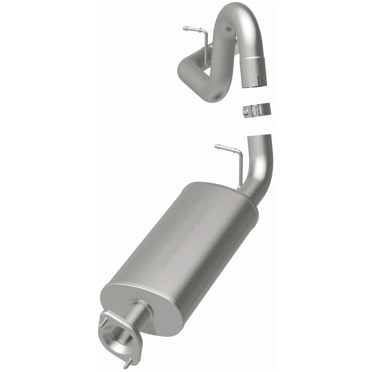 MagnaFlow Street Series cat-back výfuk – Jeep Wrangler (2000–2006), leštěná koncovka rovně vpravo vzadu - 15855