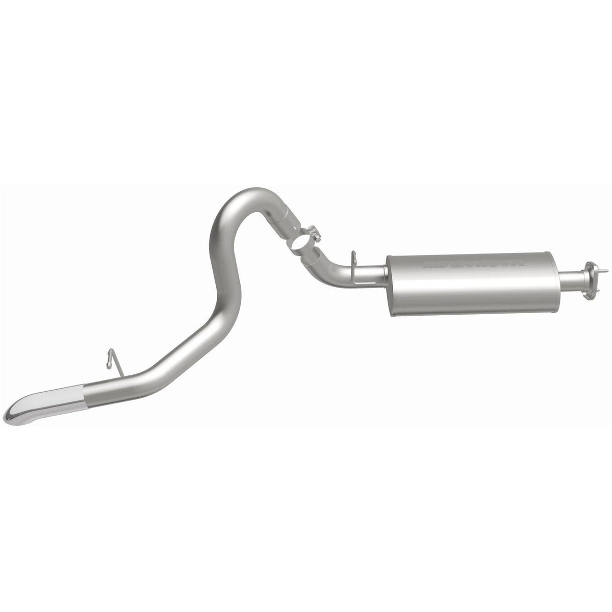 MagnaFlow Street Series cat-back výfuk – Jeep Wrangler (2000–2006), leštěná koncovka rovně vpravo vzadu - 15855