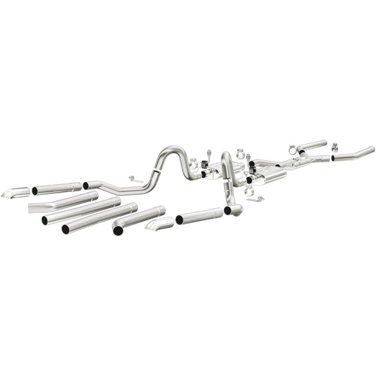 MagnaFlow Street Series crossmember-back výfuk – Pontiac GTO (1968–1973) / Oldsmobile Cutlass (1968–1973) a další, leštěné koncovky - 15894
