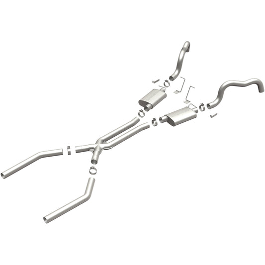 MagnaFlow Street Series crossmember-back výfuk – Chevrolet Nova (1969–1975) / Pontiac Ventura (1971–1975) a další, 2 koncovky rozděleně za zadními koly - 15899