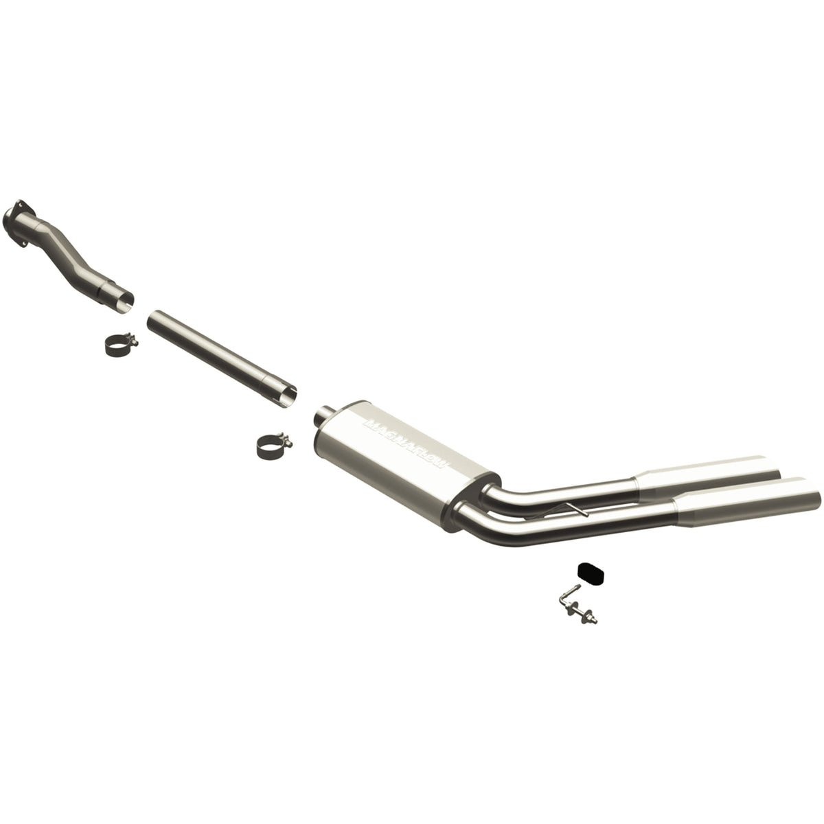 MagnaFlow Street Series cat-back výfuk – Ford F-150 (2004–2010) / Lincoln Mark LT 5,4 (2006–2008), 2 jednostěnné leštěné koncovky vpravo před zadním kolem - 16522
