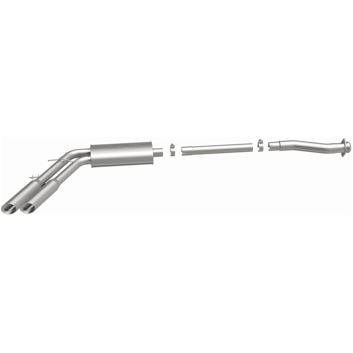 MagnaFlow Street Series cat-back výfuk – Ford F-150 (2004–2010) / Lincoln Mark LT 5,4 (2006–2008), 2 jednostěnné leštěné koncovky vpravo před zadním kolem - 16522