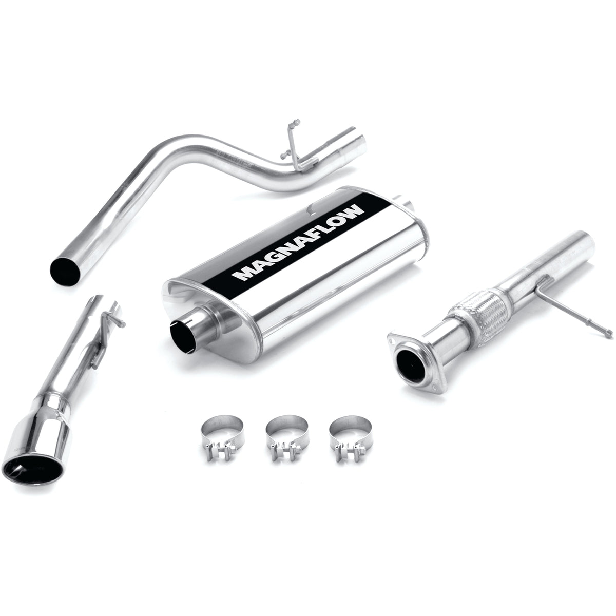 MagnaFlow Street Series cat-back výfuk – Chevrolet Tahoe (2007–2008) / GMC Yukon (2007–2008), leštěná koncovka Ø 3,5″ - 16672