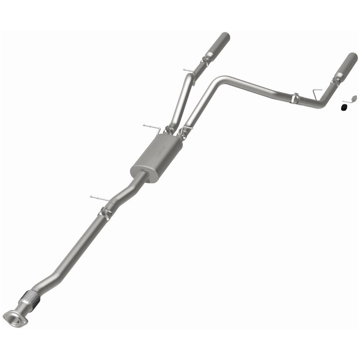 MagnaFlow Street Series cat-back výfuk – Chevrolet Silverado 1500 (2007–2008) / GMC Sierra 1500 (2007–2008), 2 jednostěnné leštěné koncovky rozděleně vzadu délky 18″, potrubí Ø 3″ - 16741