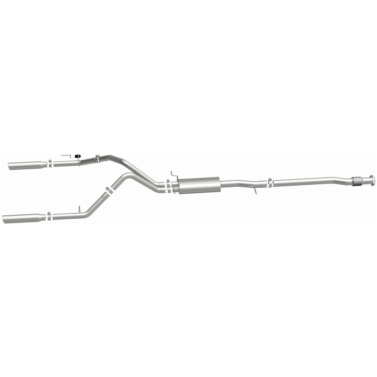 MagnaFlow Street Series cat-back výfuk – Chevrolet Silverado 1500 (2007–2008) / GMC Sierra 1500 (2007–2008), 2 jednostěnné leštěné koncovky rozděleně vzadu délky 18″, potrubí Ø 3″ - 16741