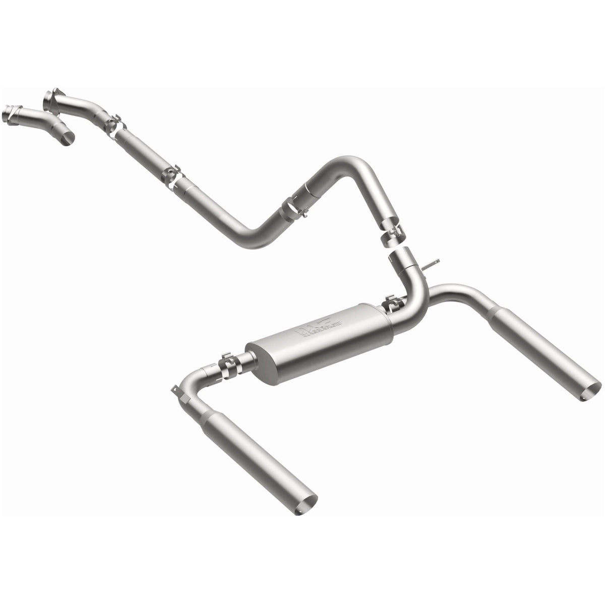 MagnaFlow Street Series cat-back výfuk – Chevrolet Camaro (1983–1992) / Pontiac Firebird (1983–1992), 2 jednostěnné leštěné koncovky rozděleně vzadu délky 22″, potrubí Ø 3″ - 16829