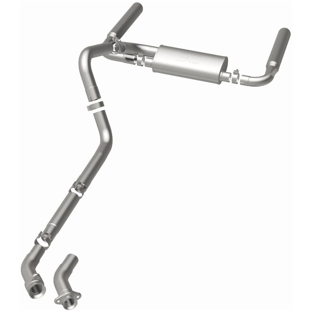 MagnaFlow Street Series cat-back výfuk – Chevrolet Camaro (1983–1992) / Pontiac Firebird (1983–1992), 2 jednostěnné leštěné koncovky rozděleně vzadu délky 22″, potrubí Ø 3″ - 16829
