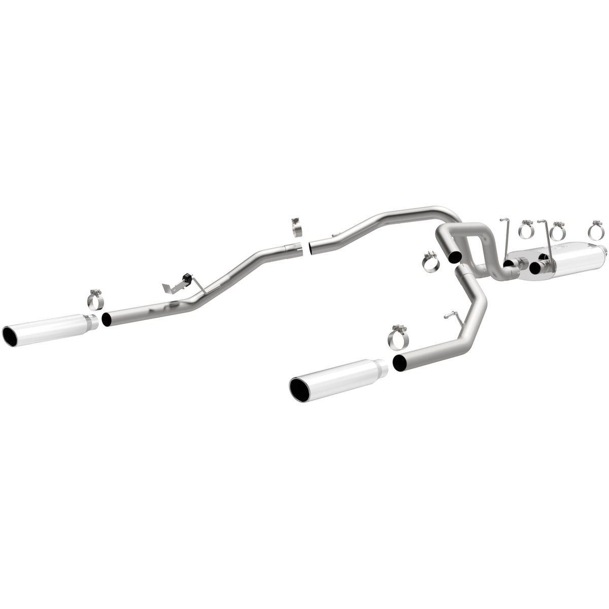 MagnaFlow Street Series cat-back výfuk – Ram 1500 (2011–2018) / Ram 1500 Classic 5,7 (2019–2021) a další, 2 leštěné koncovky rozděleně vzadu - 16870