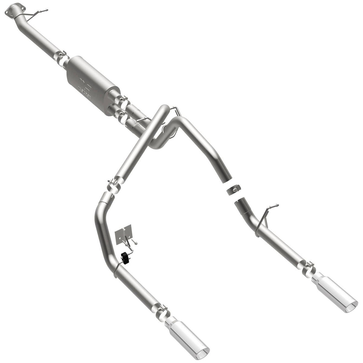 MagnaFlow Street Series cat-back výfuk – Chevrolet Colorado (2015–2021) / GMC Canyon (2015–2021), 2 dvoustěnné leštěné koncovky rozděleně vzadu, potrubí Ø 3″ - 19019