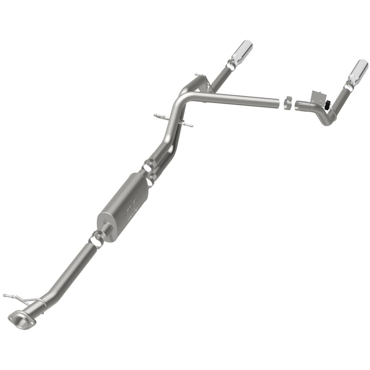 MagnaFlow Street Series cat-back výfuk – Chevrolet Colorado (2015–2021) / GMC Canyon (2015–2021), 2 dvoustěnné leštěné koncovky rozděleně vzadu, potrubí Ø 3″ - 19019
