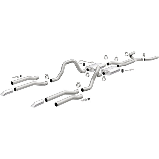 MagnaFlow Street Series crossmember-back výfuk – Dodge Charger (1966–1978) / Dodge Coronet (1965–1976) a další, leštěné koncovky Ø 2,625″ - 19303
