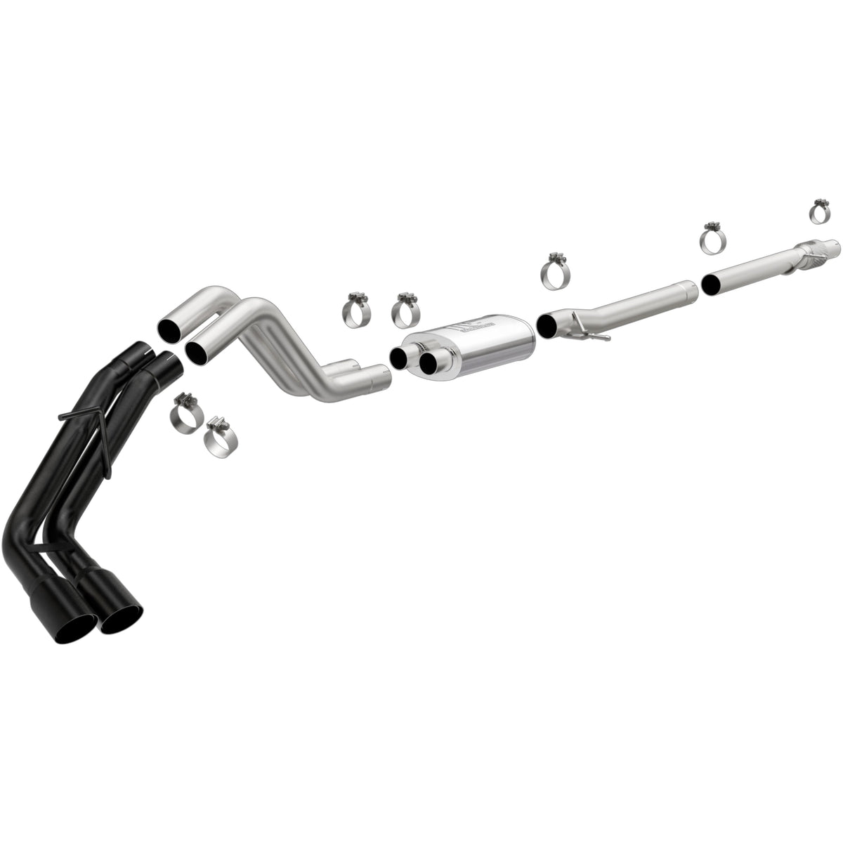 MagnaFlow Street Series cat-back výfuk – Ford Ranger 2,3 (2019–2021), 2 černé koncovky vpravo za zadním kolem - 19454