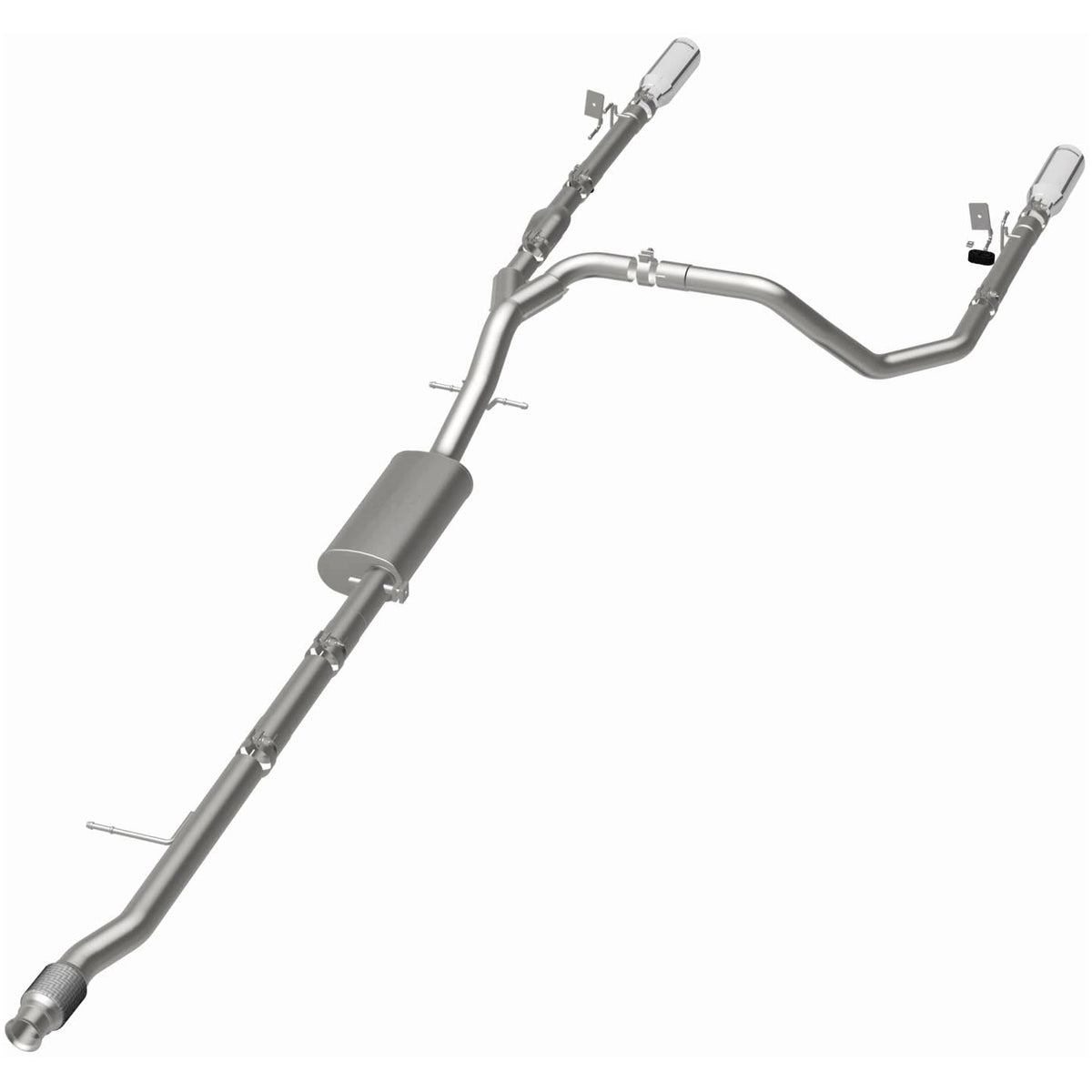 MagnaFlow Street Series cat-back výfuk – Chevrolet Silverado 1500 (2019–2021) / GMC Sierra 1500 (2019–2021), 2 koncovky Ø 4″ rozděleně vzadu, potrubí Ø 3″