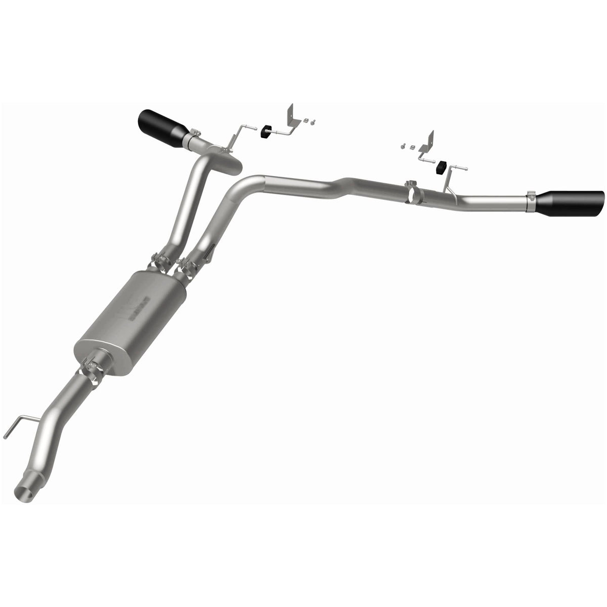 MagnaFlow Street Series cat-back výfuk – Ford F-150 5,0 (2015–2020), 2 černé koncovky rozděleně za zadními koly - 19507