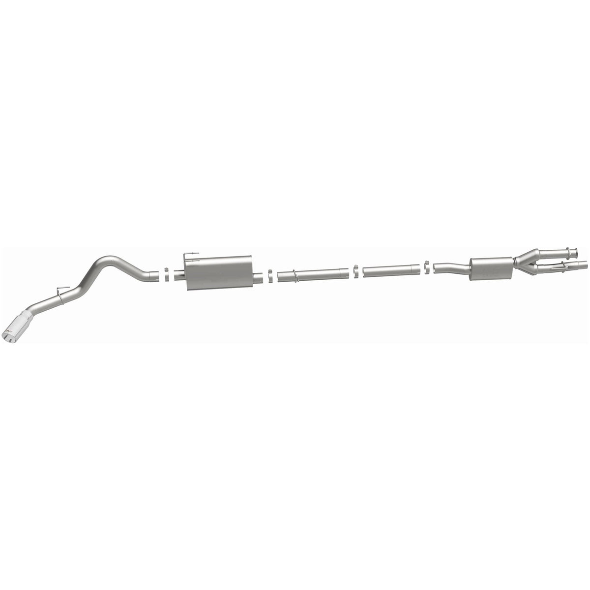 MagnaFlow Street Series cat-back výfuk – Ford F-250 Super Duty 7,3 (2020–2021) a další, leštěná koncovka Ø 5″ vpravo vzadu, potrubí Ø 3,5″ - 19530