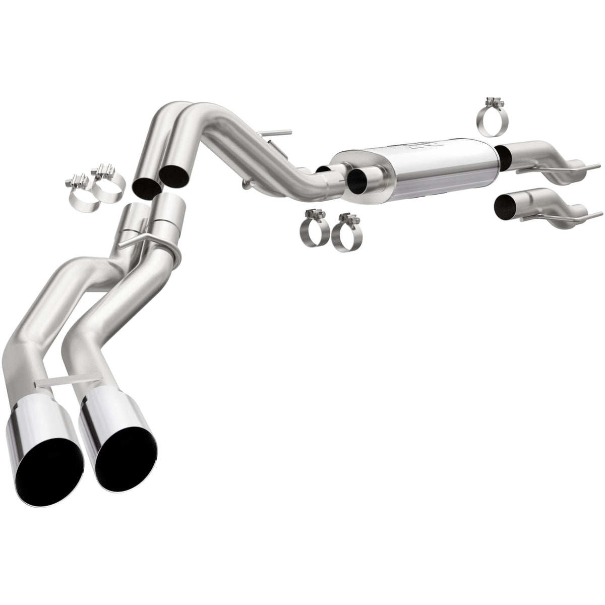 MagnaFlow Street Series cat-back výfuk – Ford F-150 3,5 (2021), 2 leštěné koncovky vpravo za zadním kolem - 19565