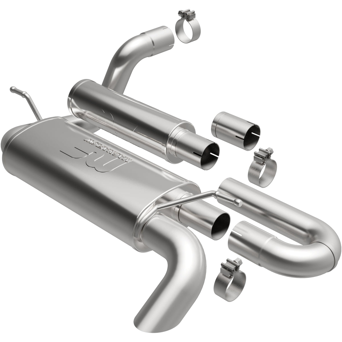 MagnaFlow Overland Series axle-back výfuk – Jeep Wrangler 2,0 / 3,6 (2018–2026) - 19620