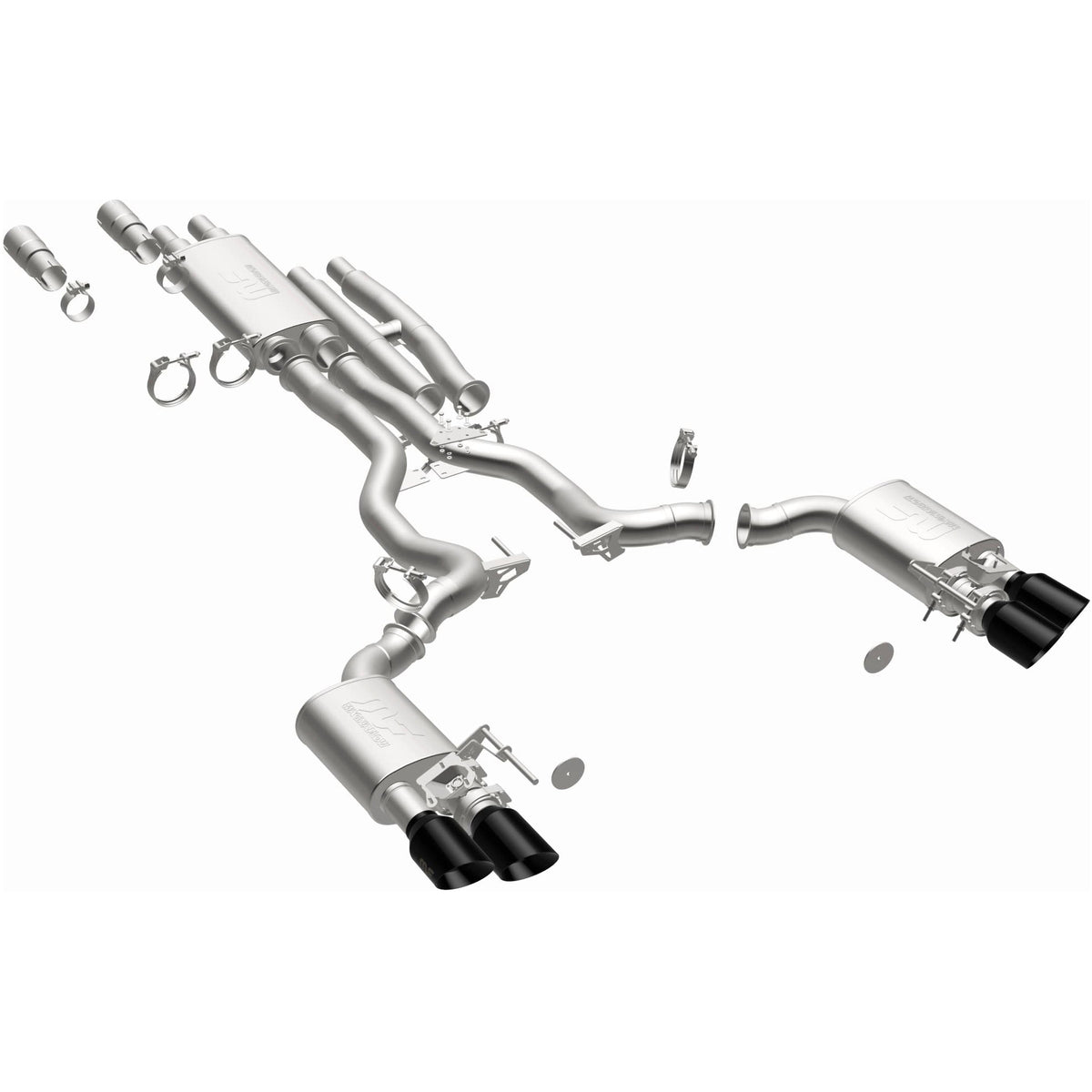 MagnaFlow xMOD Series cat-back výfuk – Ford Mustang 5,0 (2024–2026), koncovky Black Chrome - 19646