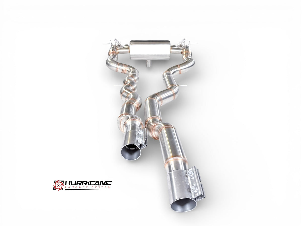 Sportovní klapkový výfuk Hurricane 3,5″ equal length – BMW M4 F82 Clubsport 460 k
