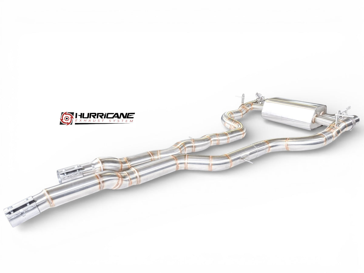 Sportovní klapkový výfuk Hurricane 3,5″ equal length – BMW M4 F83 kabriolet 431 k
