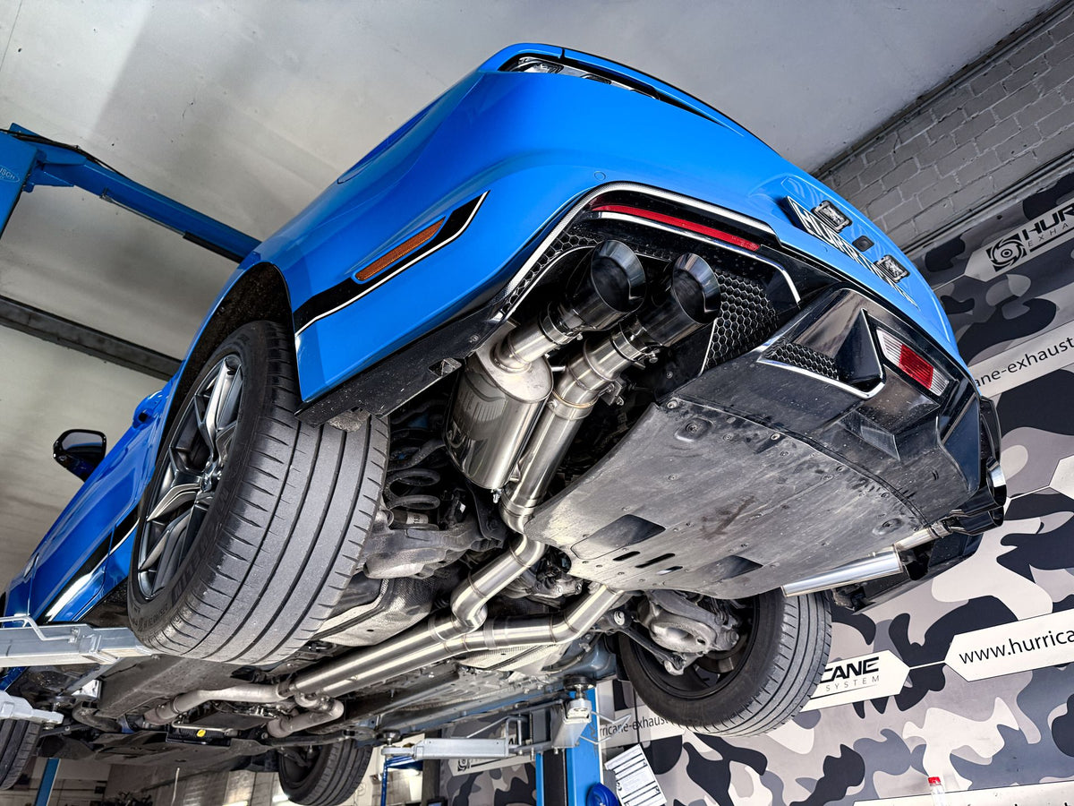 Sportovní klapkový výfuk Hurricane 3,5″ – Ford Mustang kabriolet 5.0 Mk6 facelift Mach 1