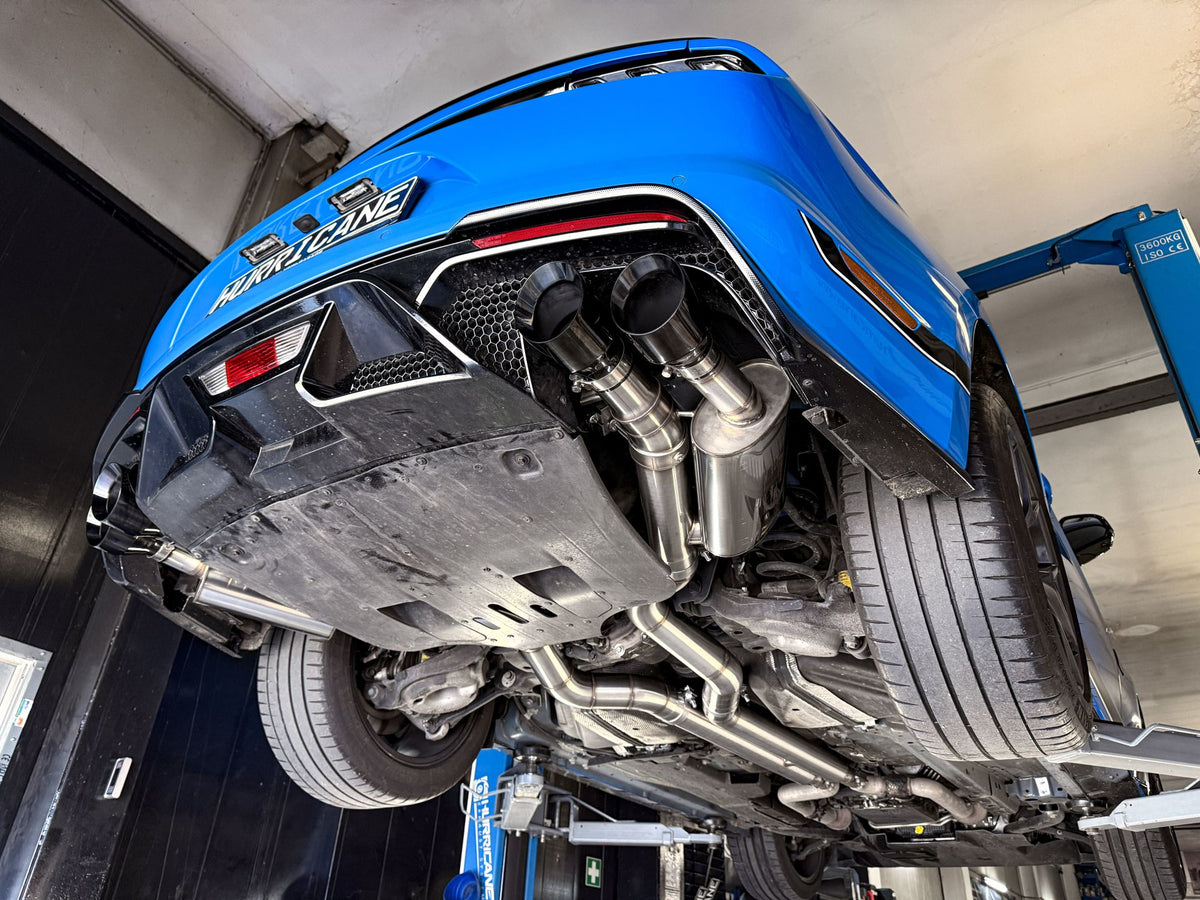 Sportovní klapkový výfuk Hurricane 3,5″ – Ford Mustang kabriolet 5.0 Mk6 facelift Mach 1