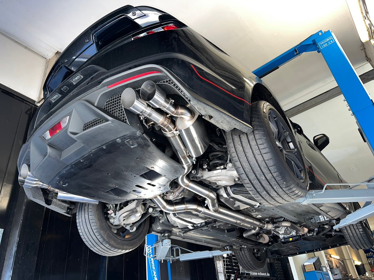 Sportovní klapkový výfuk Hurricane 3,5″ – Ford Mustang kabriolet 5.0 Mk6 facelift Mach 1 – americká verze