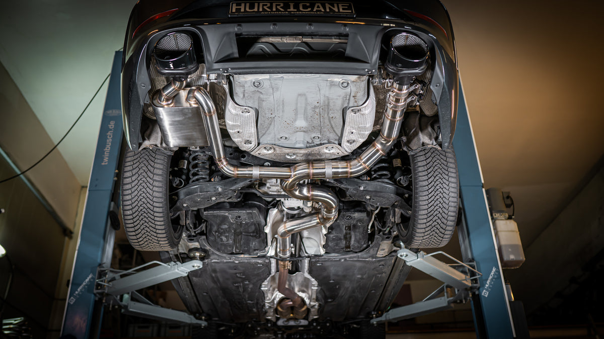 Sportovní klapkový výfuk Hurricane 3,5″ – Cupra Leon ST 310